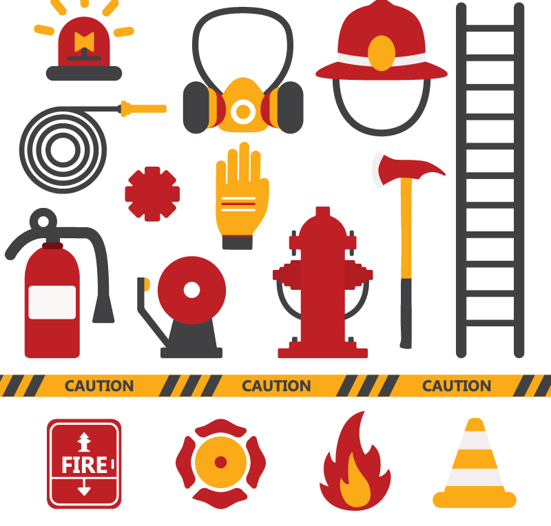 16 models of Fire element icon vector material