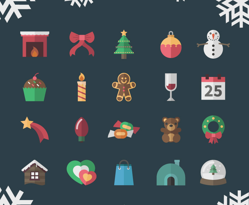 20 models of creative Christmas icon vector material