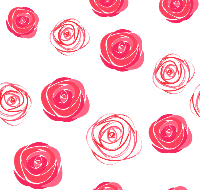 Watercolor roses seamless background vector material
