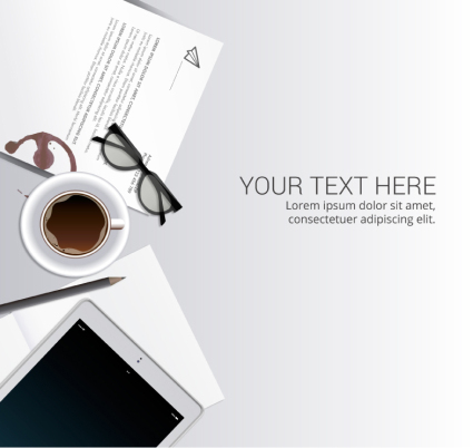 Simple desk desktop vector material