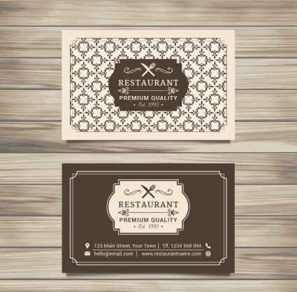 Pattern of the business card of the business card of the ancient ways