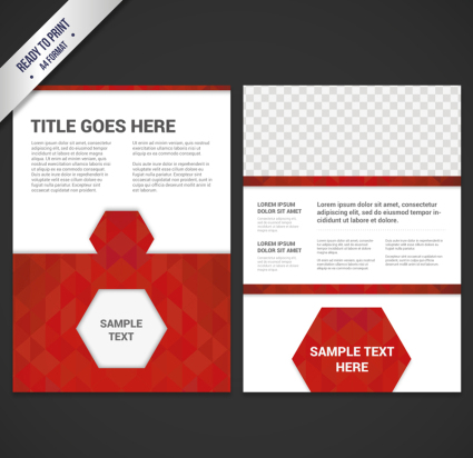 Fashion business brochure vector red