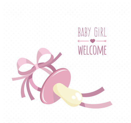 Pink pacifier Vector material
