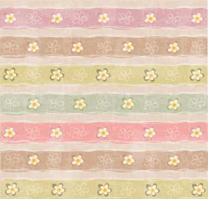 Do the old striped flowers seamless background vector