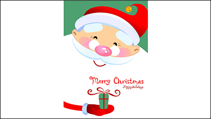 Cartoon kindly Santa Claus vector material