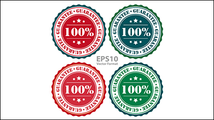 4 color quality label vector material