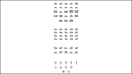 64 paragraph transportation element icon vector material