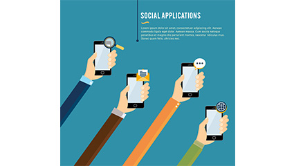 Applications social life illustrator vector material