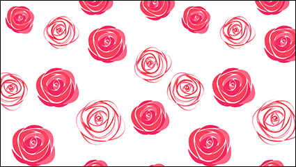 Watercolor roses seamless background vector material
