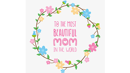 Cartoon wreath Mother