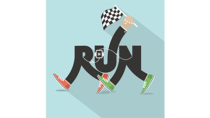 Creative run WordArt vector material