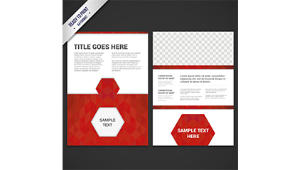 Fashion business brochure vector red