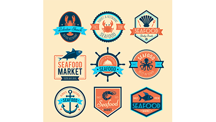 Creative Seafood Market Label