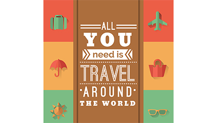 Color world tour posters vector material