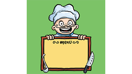 Chef menu vector material decorative painting