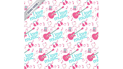 Color electric guitar seamless background vector