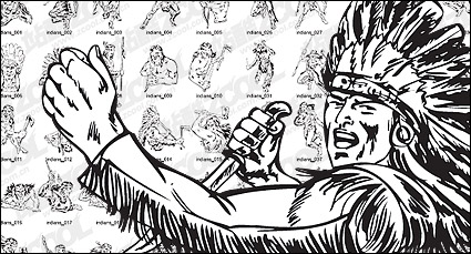 Indian tribes vector material