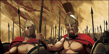 The movie "300" theme vector material