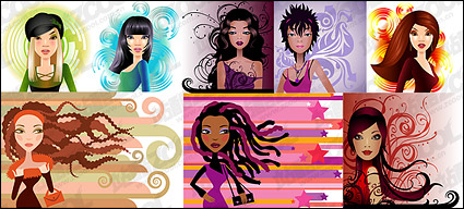 modern fashion trend of women vector