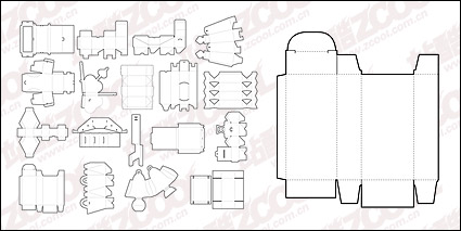 boxes of various vector template material