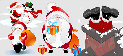 lovely Santa Claus vector material