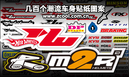 Body tide of hundreds of stickers pattern vector material