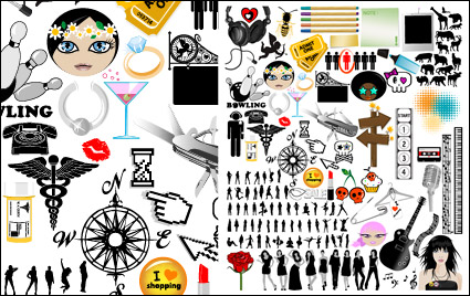 Set the trend of design elements vector material