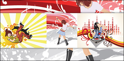 the trend of female subject material vector illustration