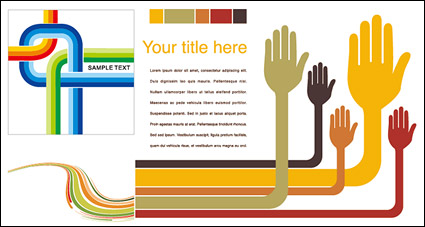 The theme of the trend line vector material