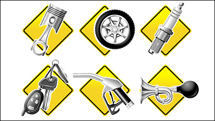 Auto Parts Series icon vector material