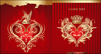 European-style heart-shaped pattern vector material crown