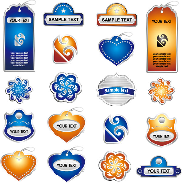 Label shape tag vector 