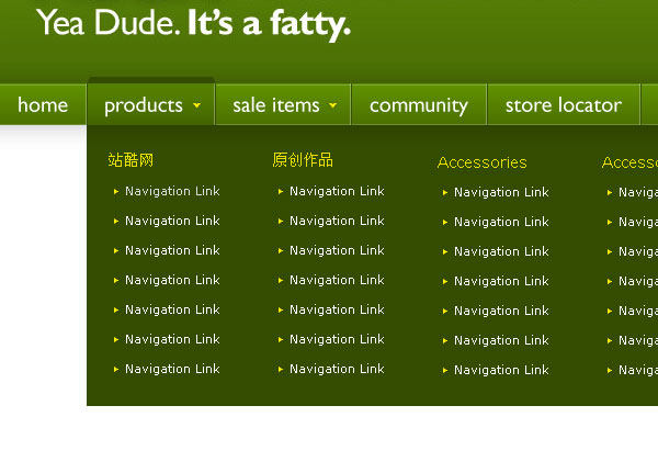 Based on the drop-down menu navigation jquery utility lines of code
