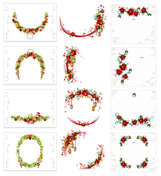 Christmas wreath Vector 