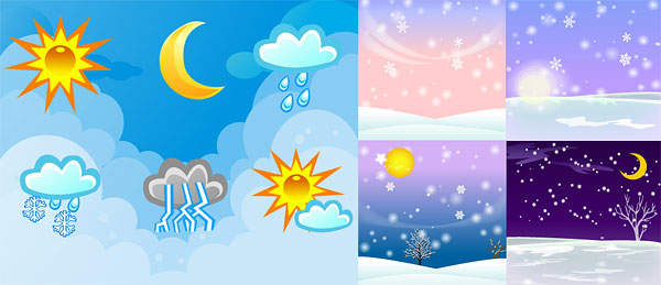 Vector material changes in the weather