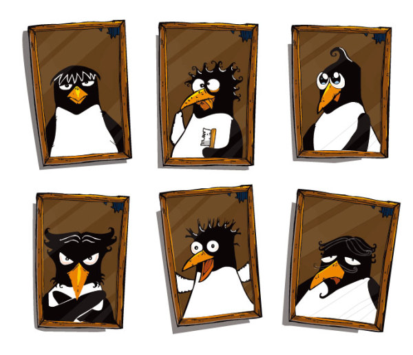Cute penguin Photo Vector material