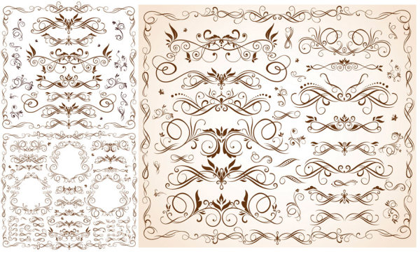 Vector delicate lace stripes