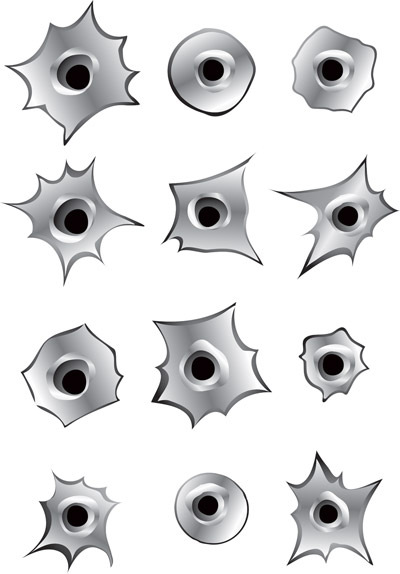 Bullet holes vector material