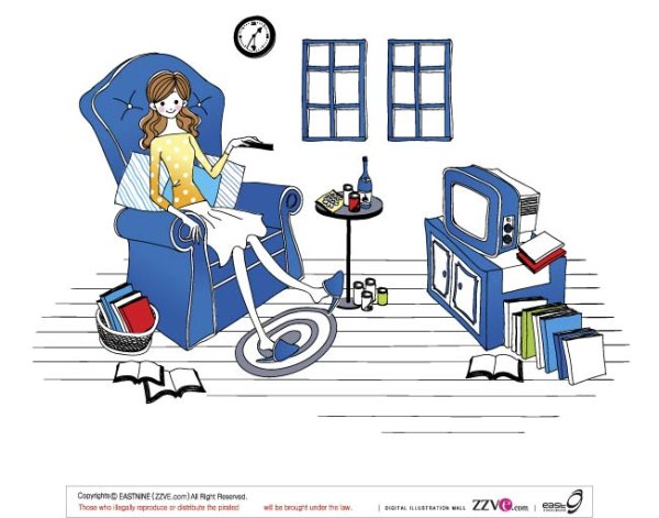 Simple drawings of women-2