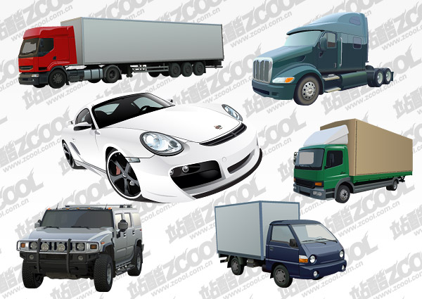 6 car vector material