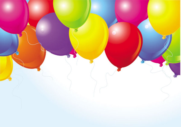Beautifully colored balloons 04 - vector
