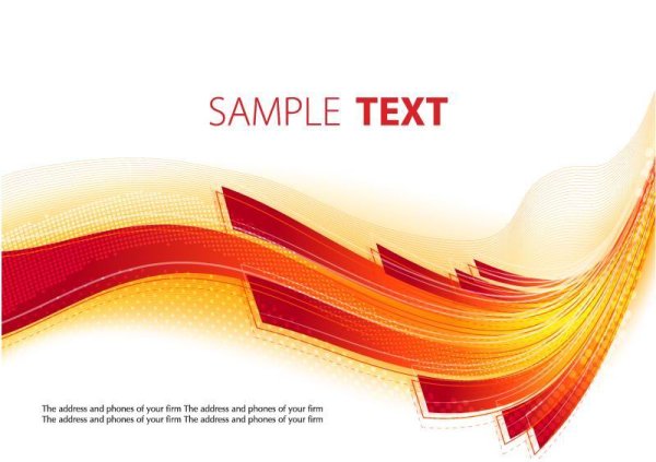 Vector red material flow curve text box -3