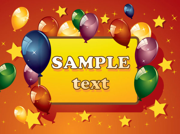 Cartoon birthday card - vector material