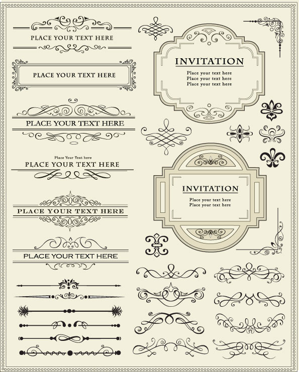 European-style lace border 01 - Vector