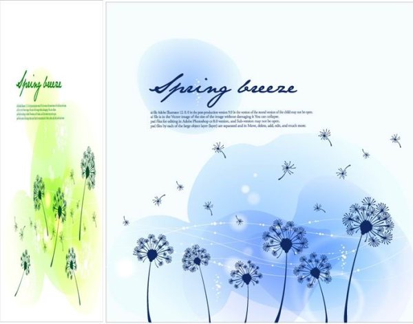 Seasonal changes landscape illustrator vector material -3