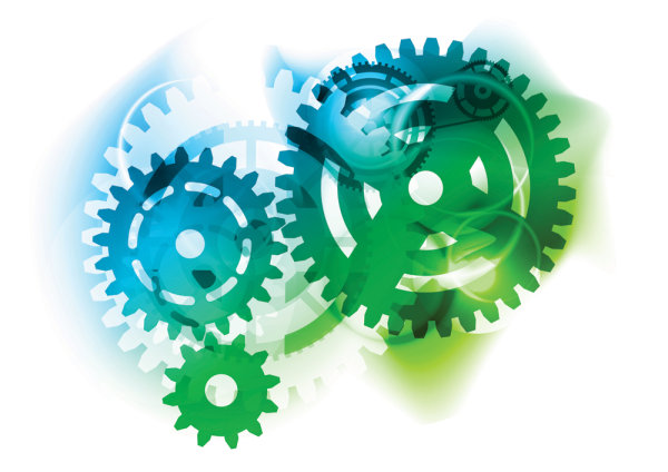 Gear colorful background - vector material