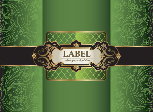 European gorgeous pattern background 04-- vector material