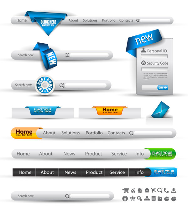 Fine navigation UI01 - vector
