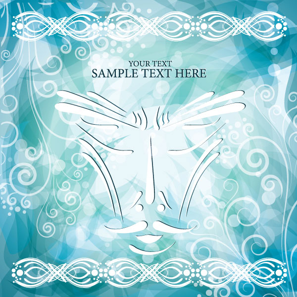 Gorgeous pattern background 05 - vector material