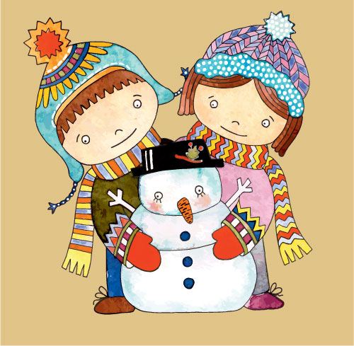 Christmas cartoon illustrator 05 - vector material